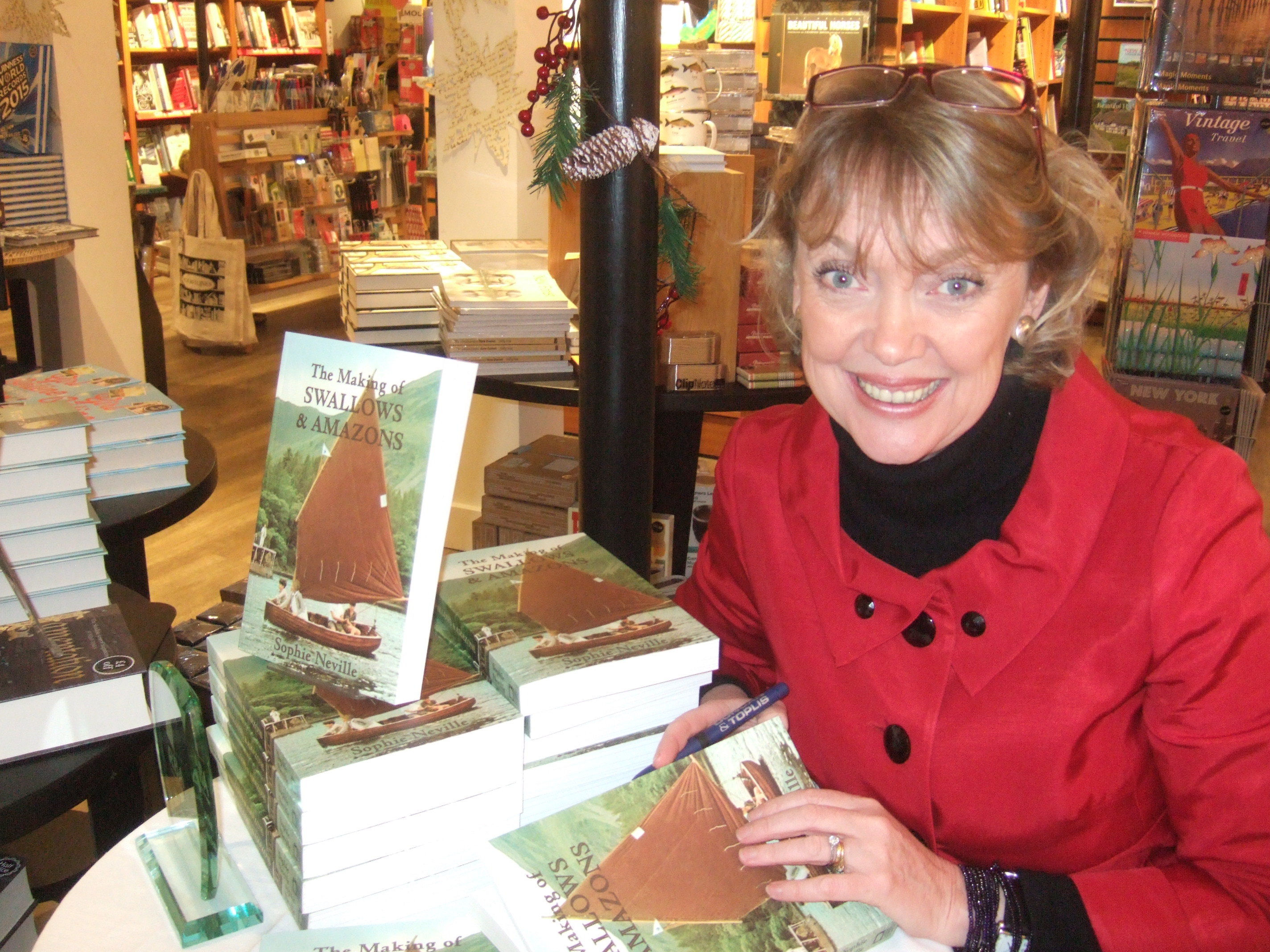 Sophie Neville signing books at Waterstones