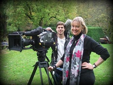 Sophie Neville filming for Channel 4