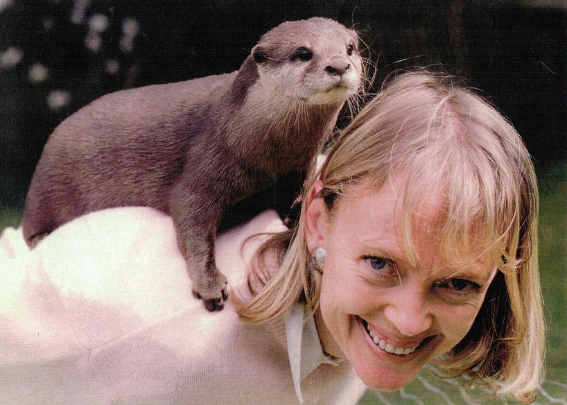 Sophie Neville with her tame otter
