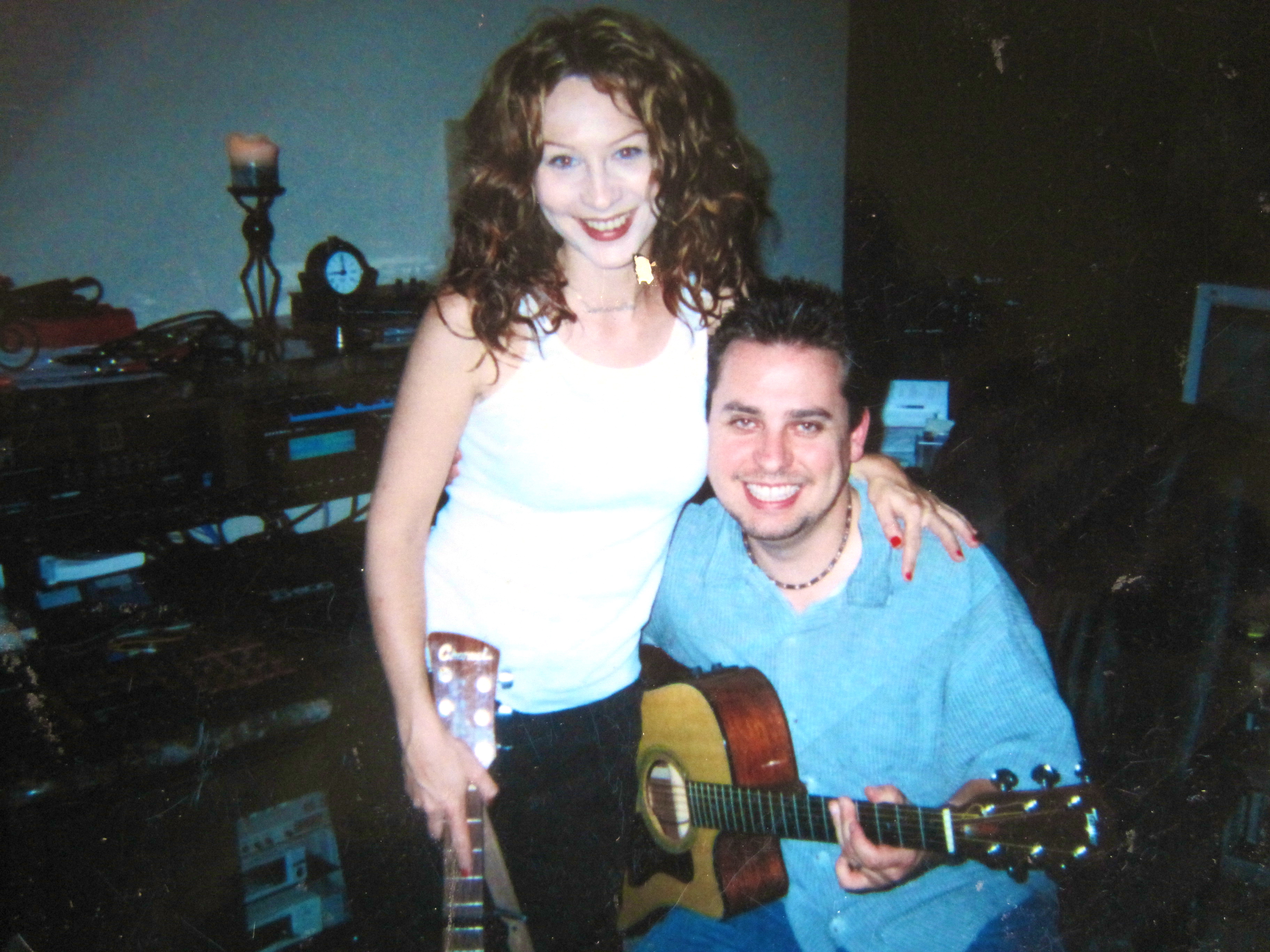 Writing session early 2000s with composer/songwriter Mike Reagan