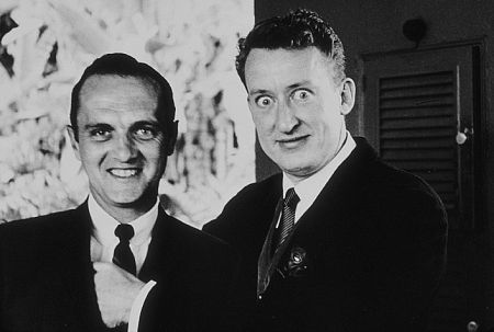 Bob Newhart and Tom Poston, 1961.