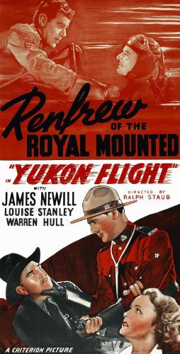 Karl Hackett, Warren Hull, James Newill and Louise Stanley in Yukon Flight (1940)