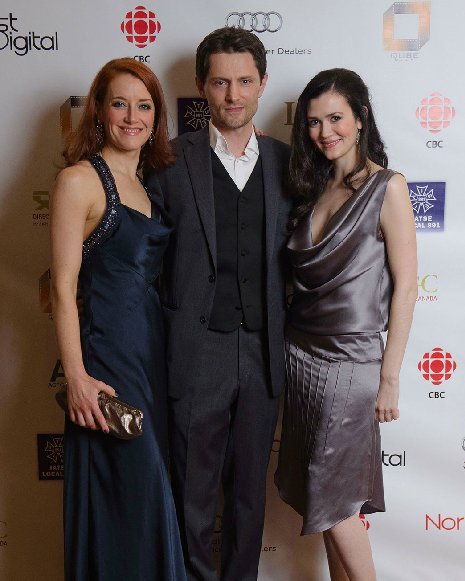 Johannah Newmarch, John Emmet Tracy and Laura Adkin at the 2012 Leo Awards