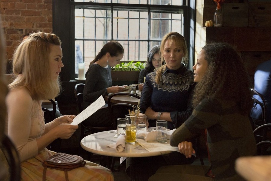 Still of Uma Thurman, Melissa George and Thandie Newton in The Slap (2015)