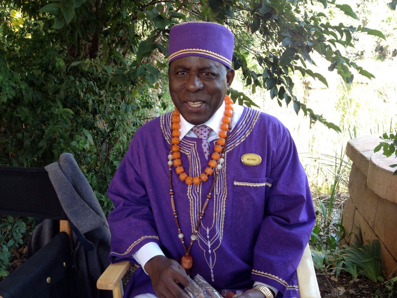 Abdoulaye N'Gom on the set of Blended
