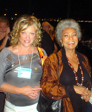 Vanna Bonta and Nichelle Nichols at The World Space Party (Yuri's Night, Los Angeles) on 12 April, 2004