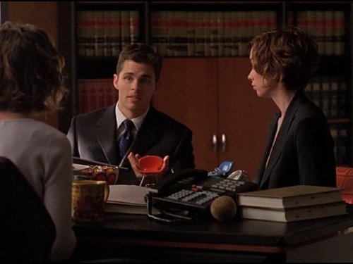 Still of James Marsden and Julianne Nicholson in Ally McBeal (1997)