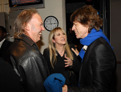 Mick Jagger, Stevie Nicks and Neil Young