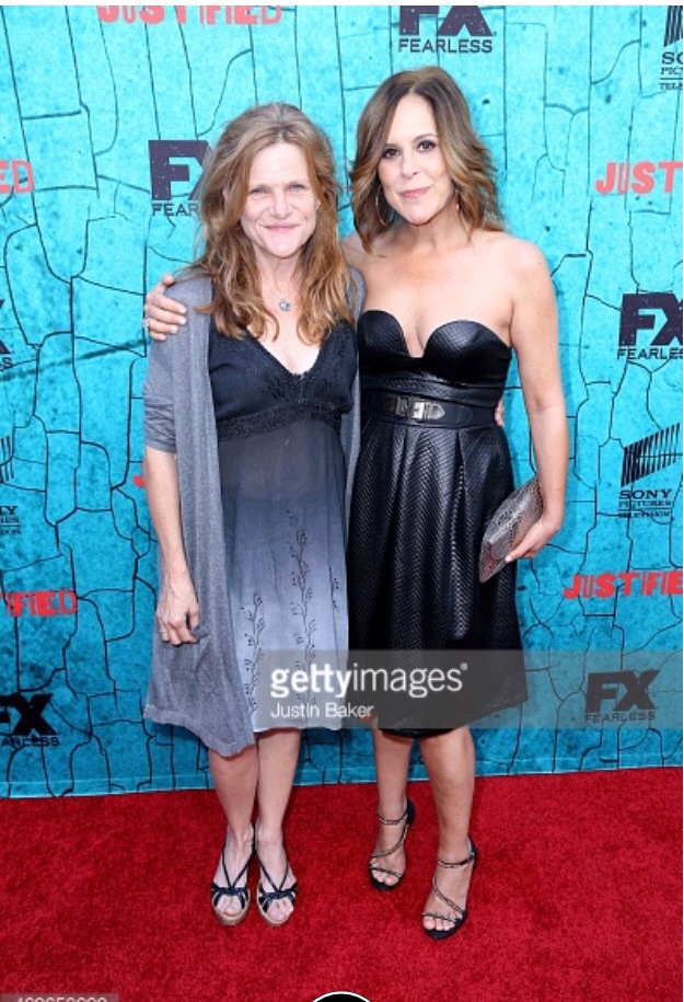 HOLLYWOOD, CA - APRIL 13: (L-R) Actresses Dale Dickey and Laura Niemi attend the premiere of FX's 'Justified' series finale at Ricardo Montalban Theater on April 13, 2015 in Hollywood, California.