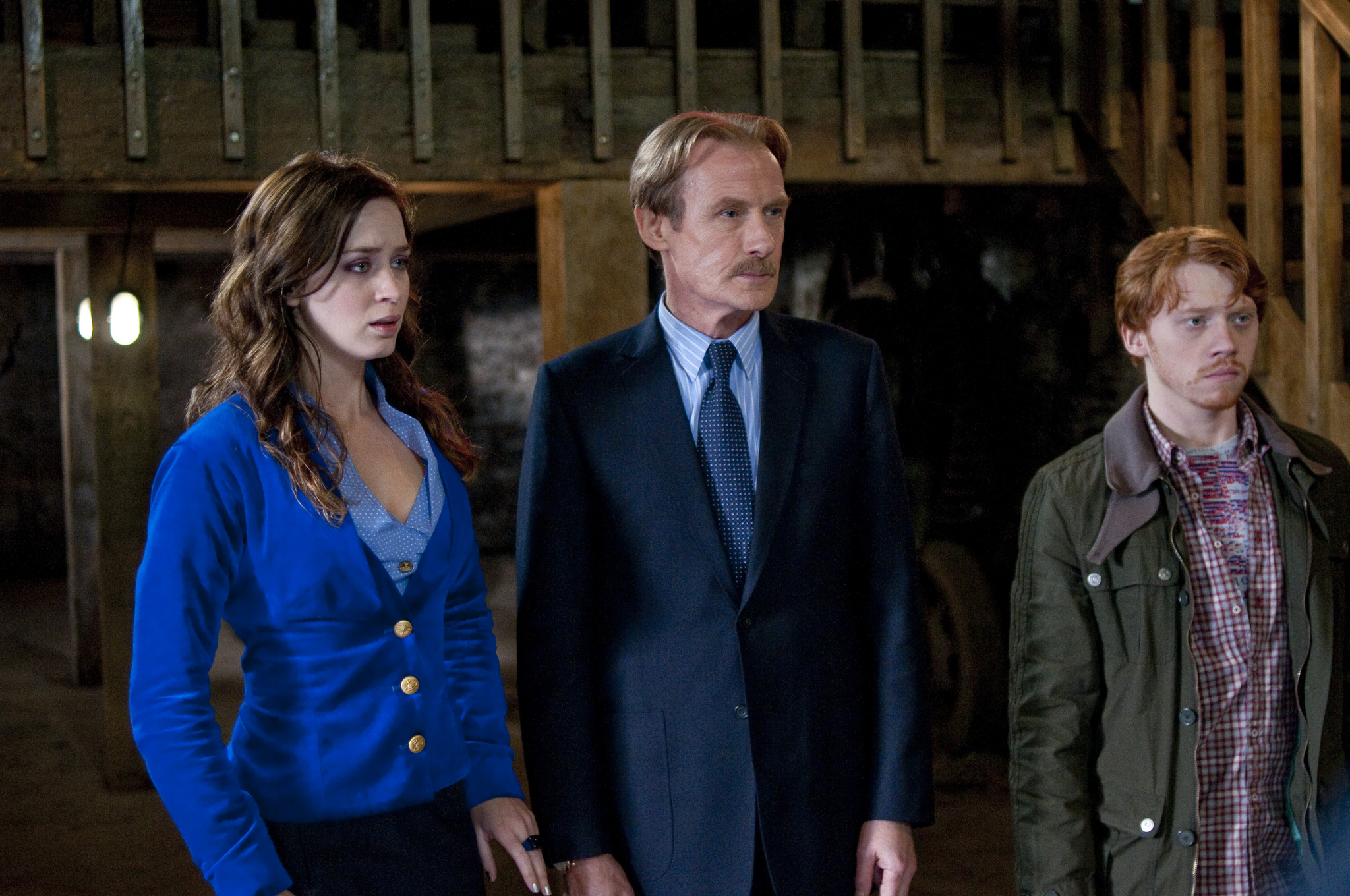 Still of Rupert Grint, Bill Nighy and Emily Blunt in Wild Target (2010)