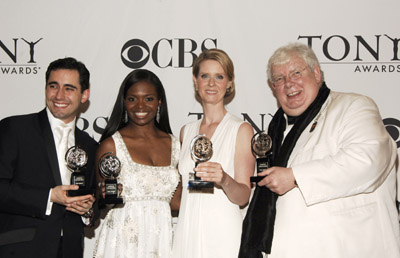 Richard Griffiths, LaChanze, Cynthia Nixon and John Lloyd Young