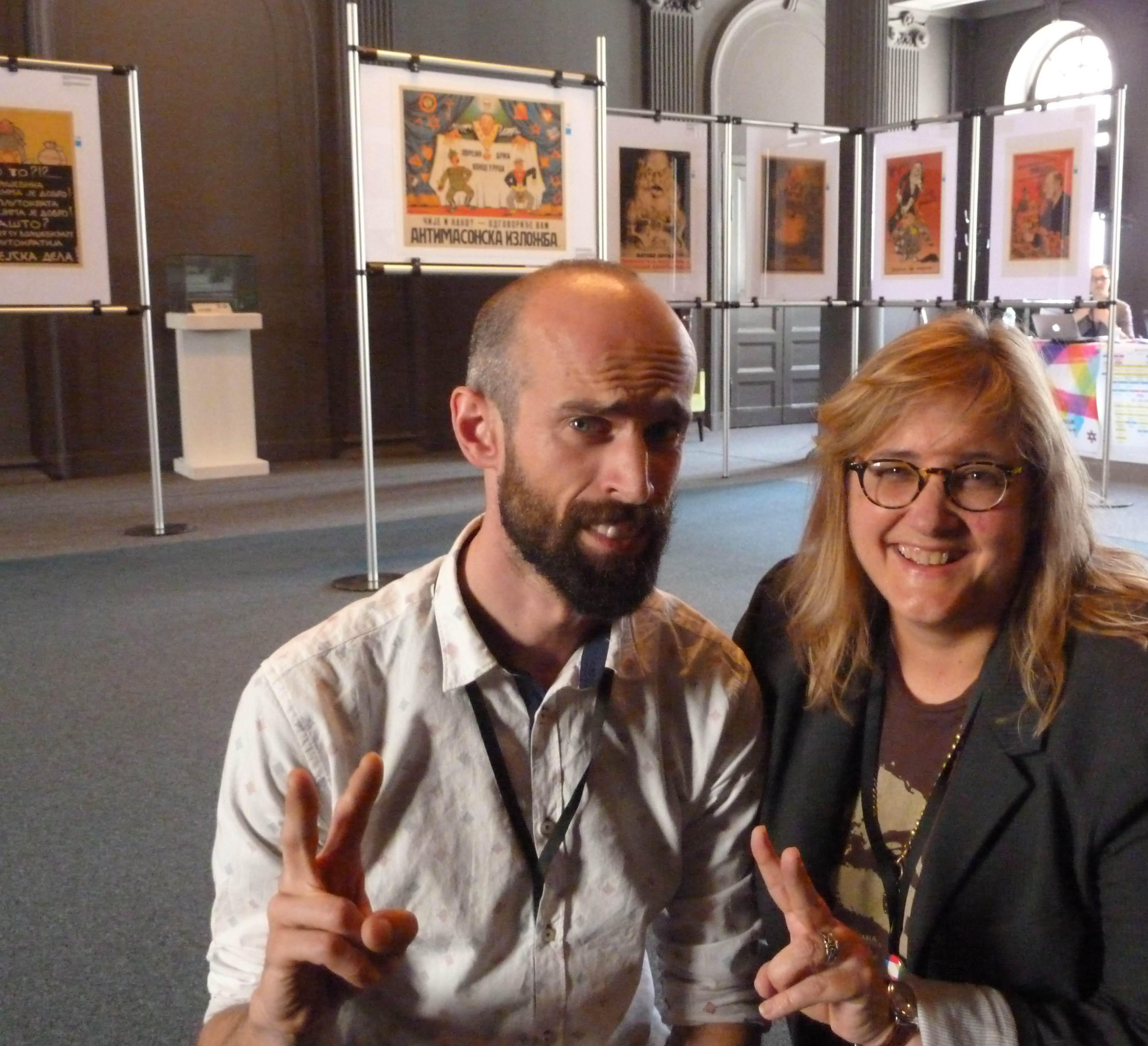 Sanjin Kastelan & director/producer Michele Noble at JFF Zagreb-7th Festival of Tolerance