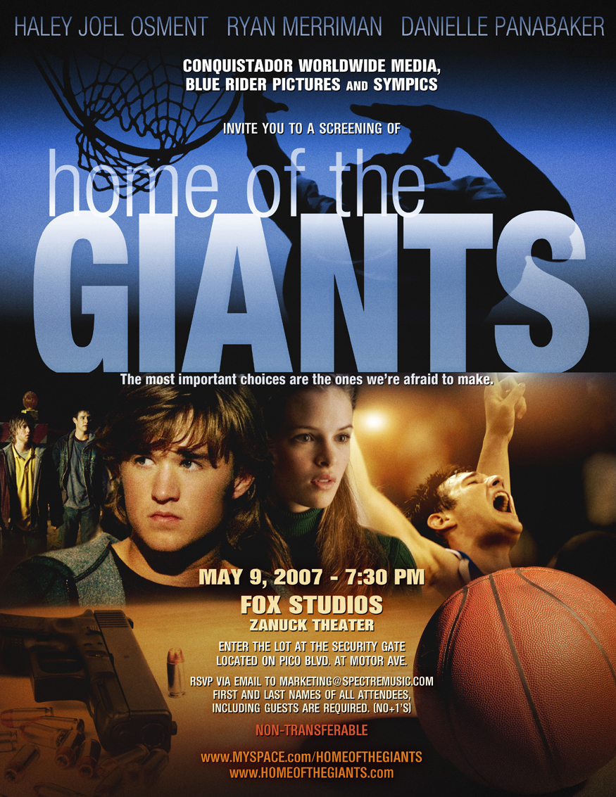 HOME OF THE GIANTS: Patt Noday: a private-screening poster for 