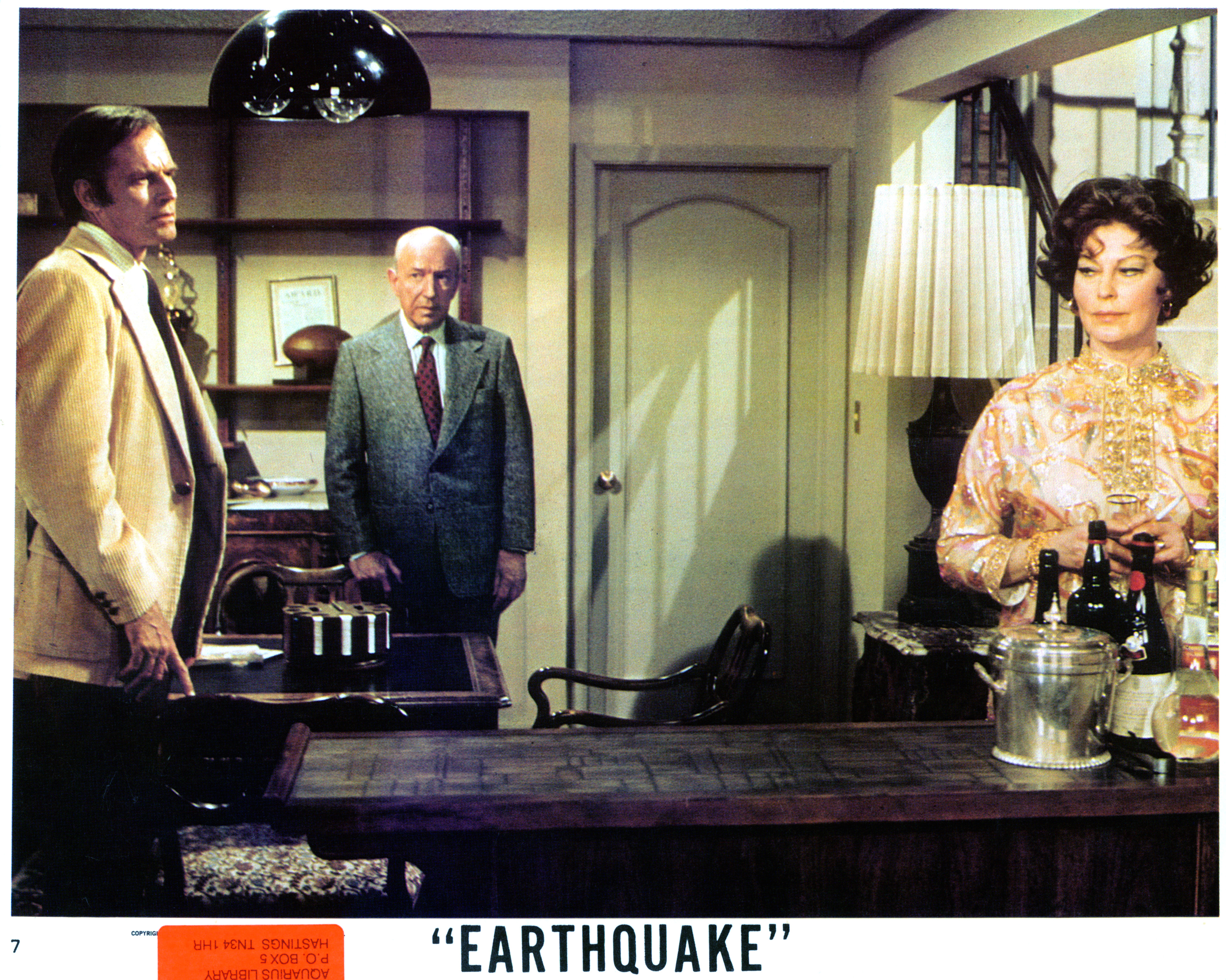 Still of Charlton Heston, Ava Gardner and Lloyd Nolan in Earthquake (1974)