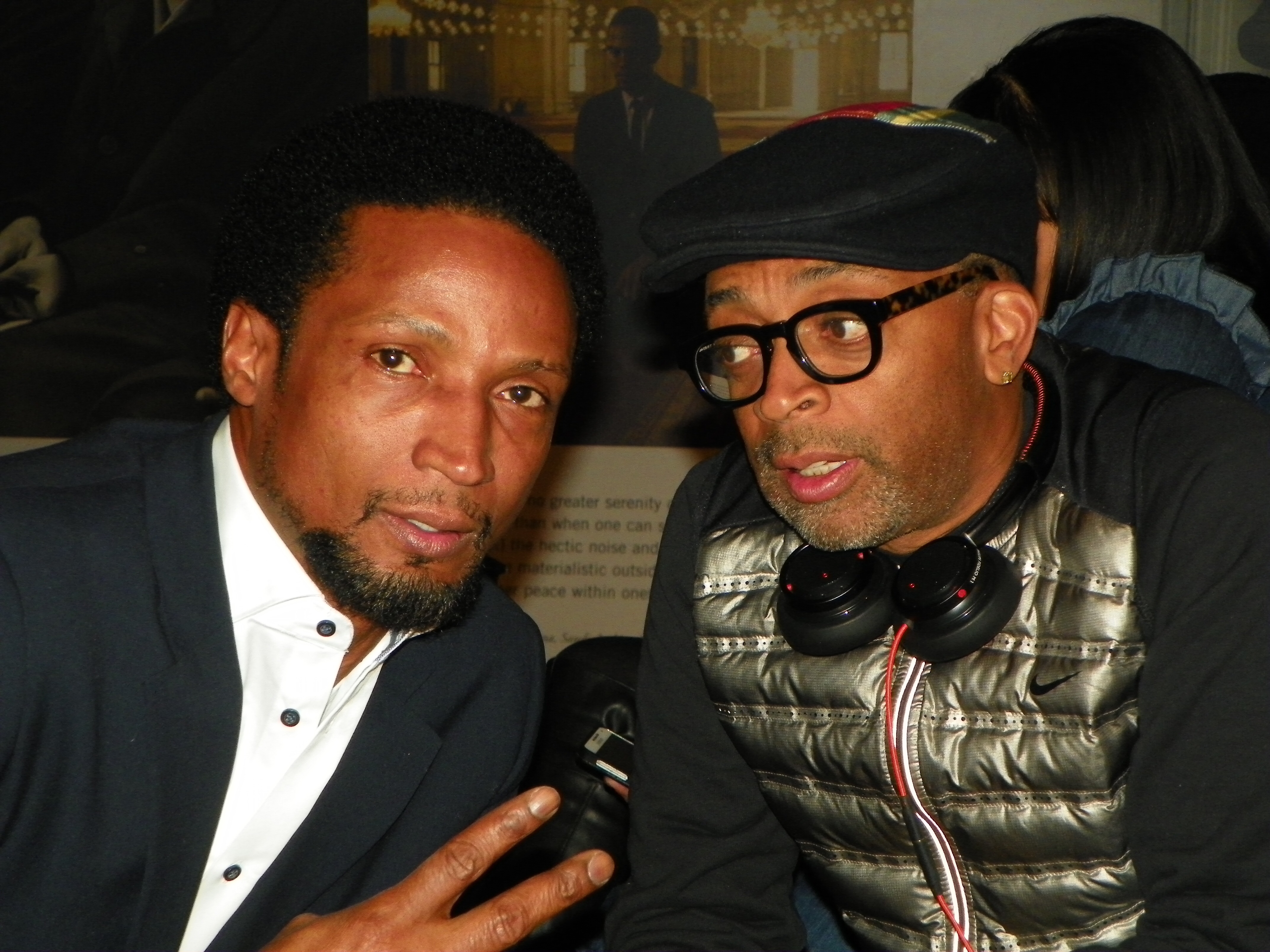 Elvis Nolasco and Spike Lee at ABC's American Crime Screening at the Shabazz Center NYC