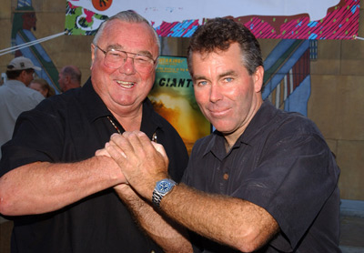 Greg Noll and Jeff Clark at event of Riding Giants (2004)