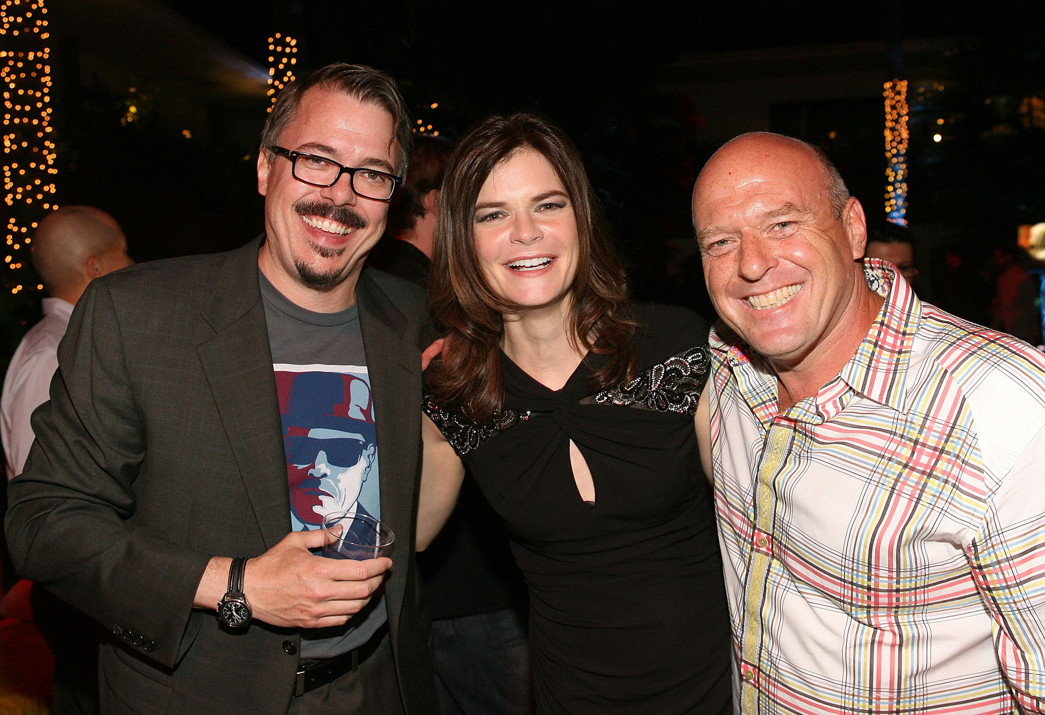 Vince Gilligan, Dean Norris and Betsy Brandt at event of Brestantis blogis (2008)