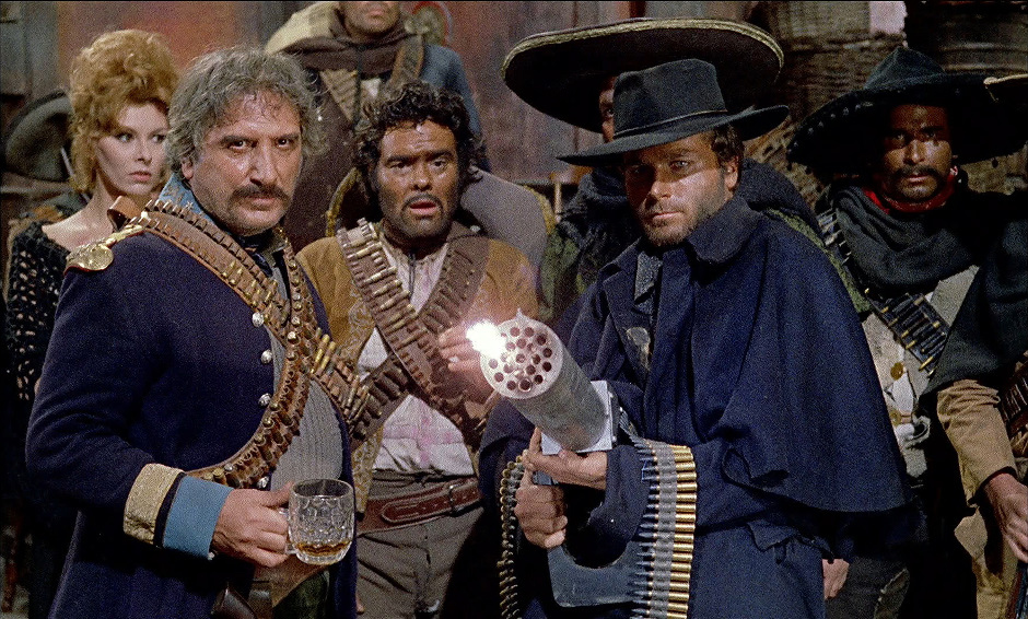 Still of Simón Arriaga, José Bódalo, Loredana Nusciak and Franco Nero in Django (1966)