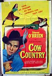 Peggie Castle and Edmond O'Brien in Cow Country (1953)