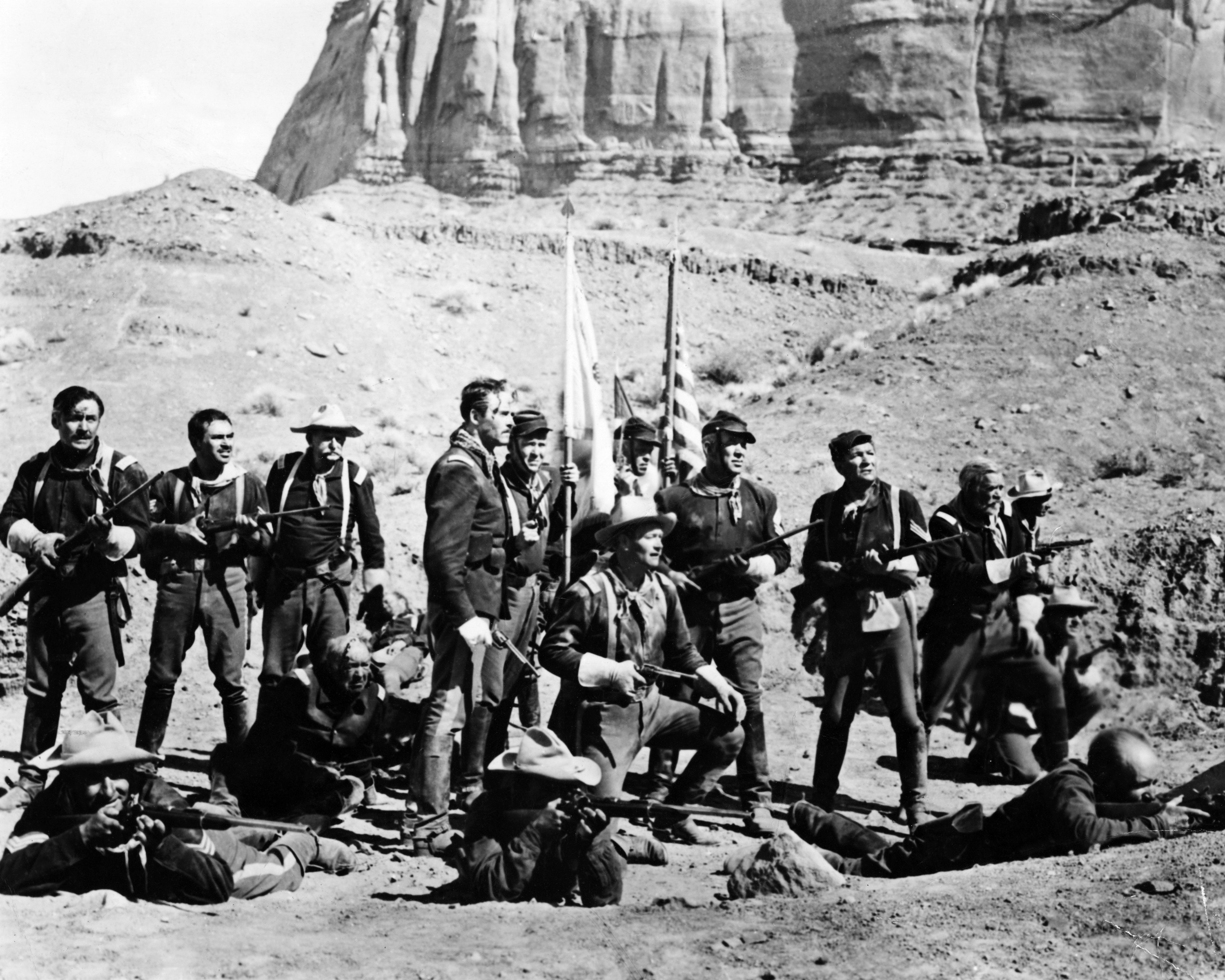 Still of Henry Fonda, John Wayne, Pedro Armendáriz, Ward Bond and George O'Brien in Fort Apache (1948)