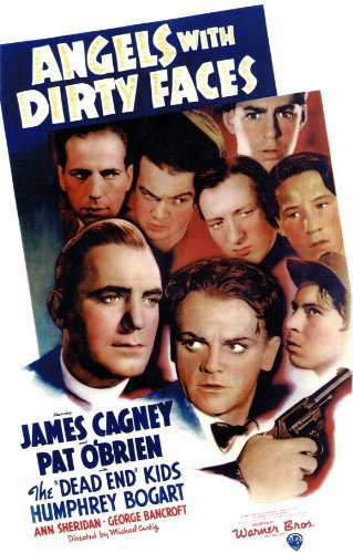 Humphrey Bogart, James Cagney, Pat O'Brien and The 'Dead End' Kids in Angels with Dirty Faces (1938)