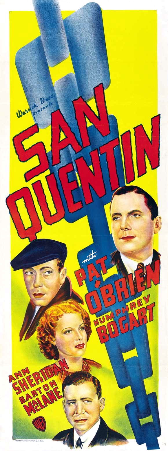 Humphrey Bogart, Pat O'Brien, Barton MacLane and Ann Sheridan in San Quentin (1937)