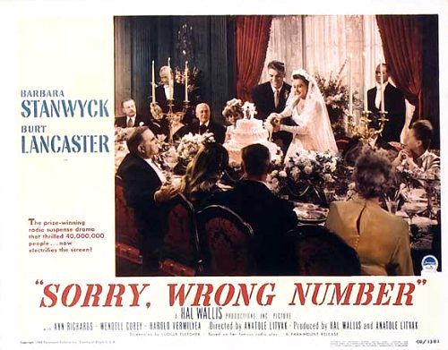 Burt Lancaster, Barbara Stanwyck and William H. O'Brien in Sorry, Wrong Number (1948)