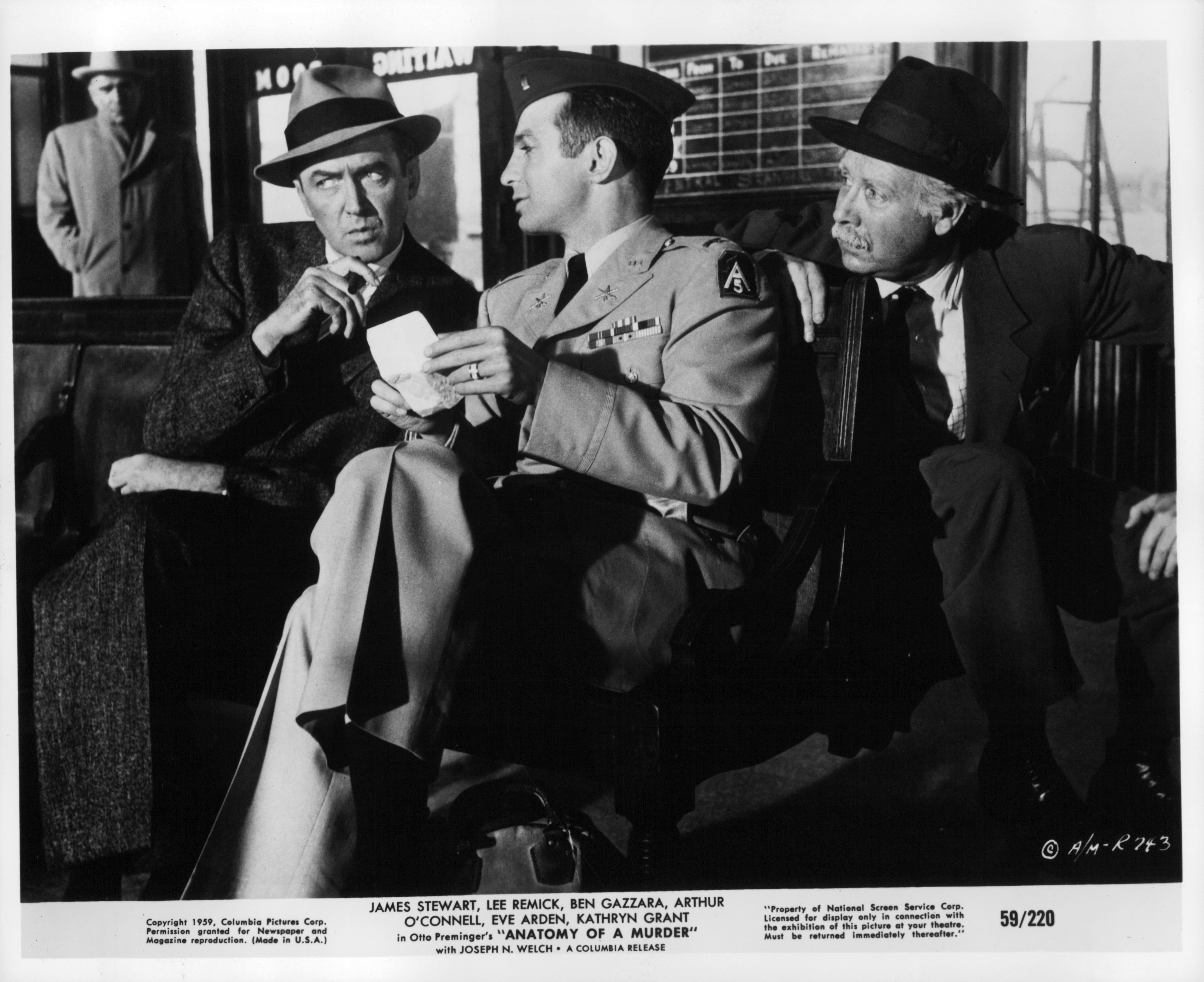 Still of James Stewart and Arthur O'Connell in Anatomy of a Murder (1959)