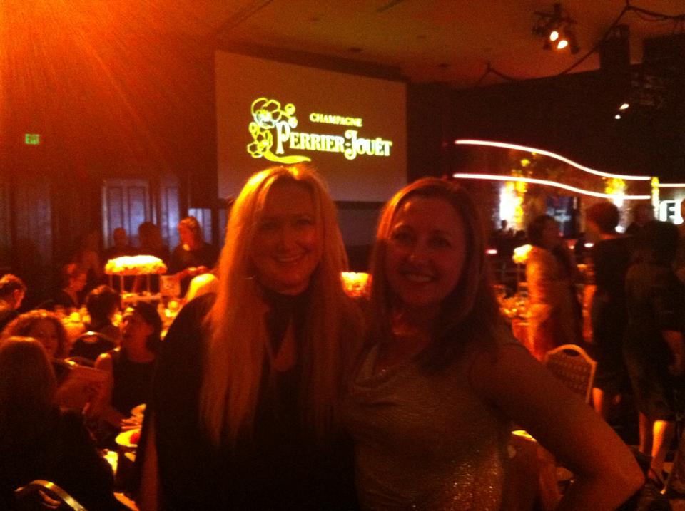 Christy Crowl and Cindy O'Connor at the Women in Film Crystal and Lucy Awards 2014.