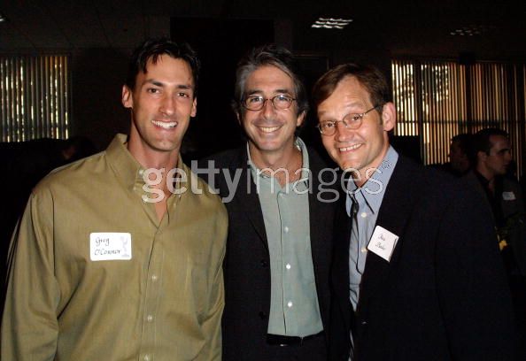 Writer producers Fax Bahr and Adam Small at 2001 music Primetime Emmy Nominees reception