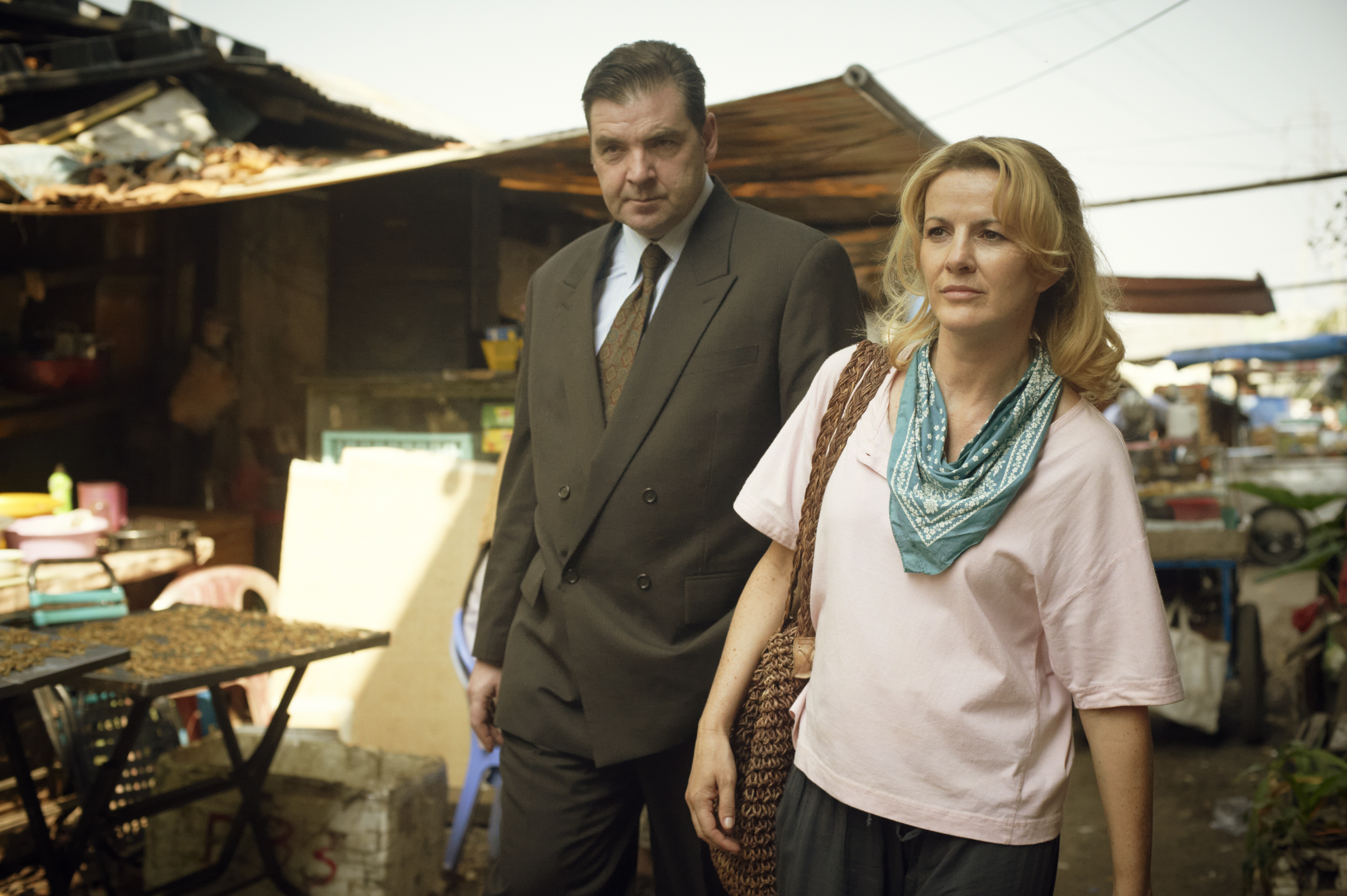 Still of Brendan Coyle and Deirdre O'Kane in Noble (2014)