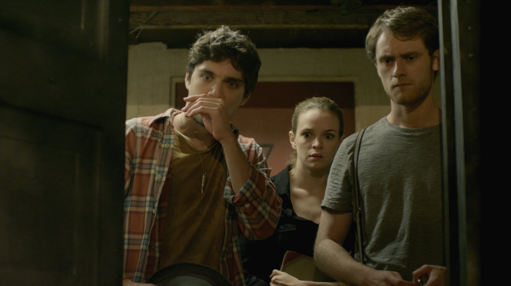 Still of Matt O'Leary, Danielle Panabaker and George Finn in Time Lapse (2014)