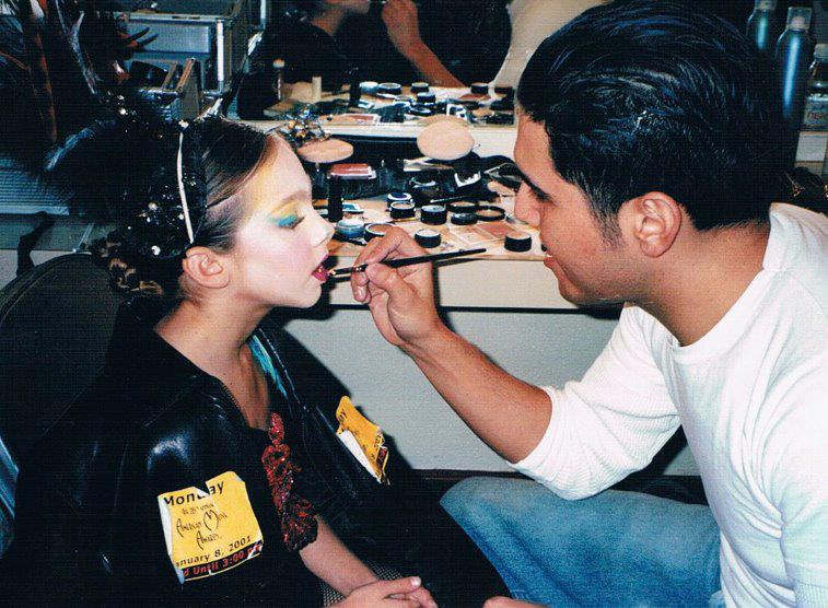 Breanne Oaks in hair and makeup for The American Music Awards