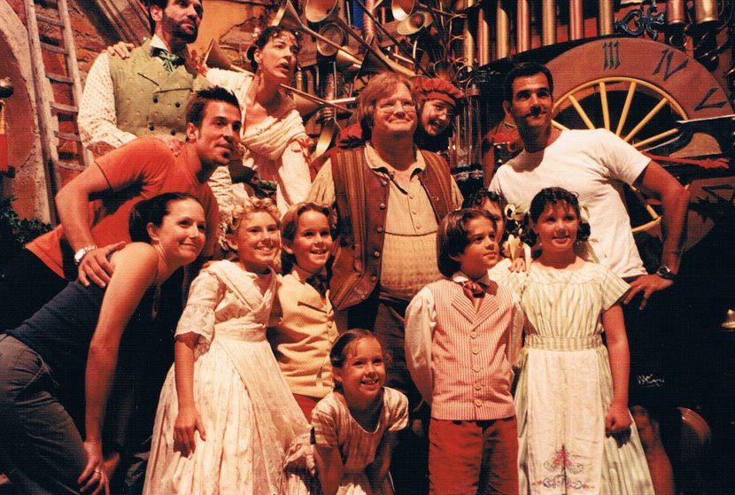 Breanne Oaks with Drew Carey, Chris Marquette, Tiler Peck and cast of Geppetto