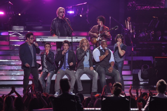 Still of Daryl Hall, John Oates and Michael Lynche in American Idol: The Search for a Superstar (2002)