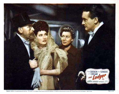 George Sanders, Doris Lloyd and Merle Oberon in The Lodger (1944)