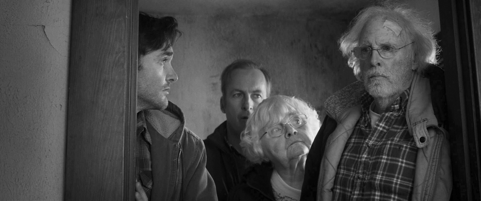 Still of Bruce Dern, Will Forte, Bob Odenkirk and June Squibb in Nebraska (2013)