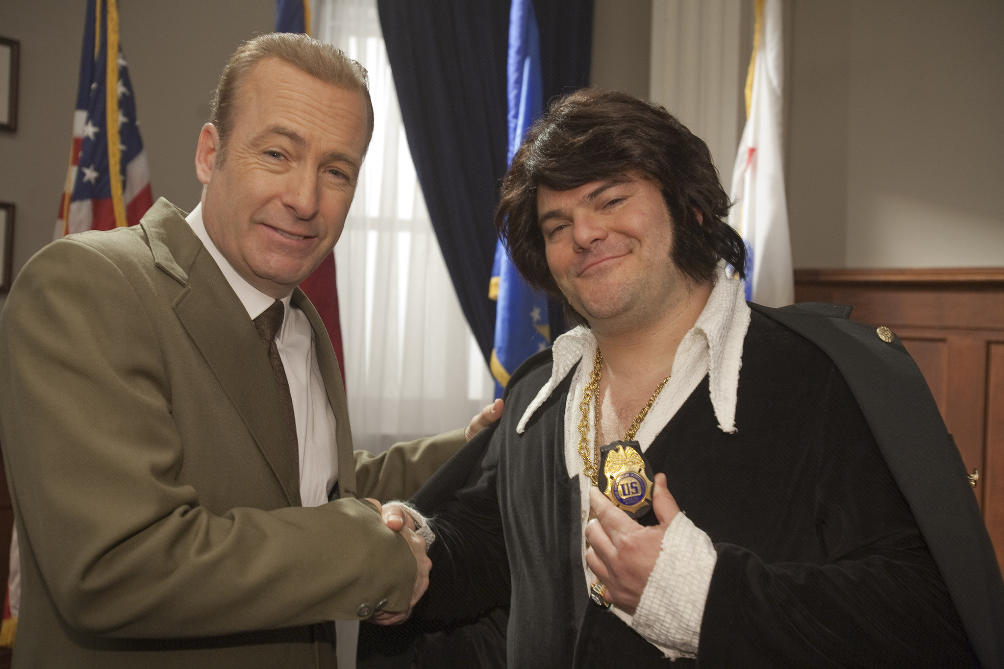 Still of Jack Black and Bob Odenkirk in Drunk History (2013)