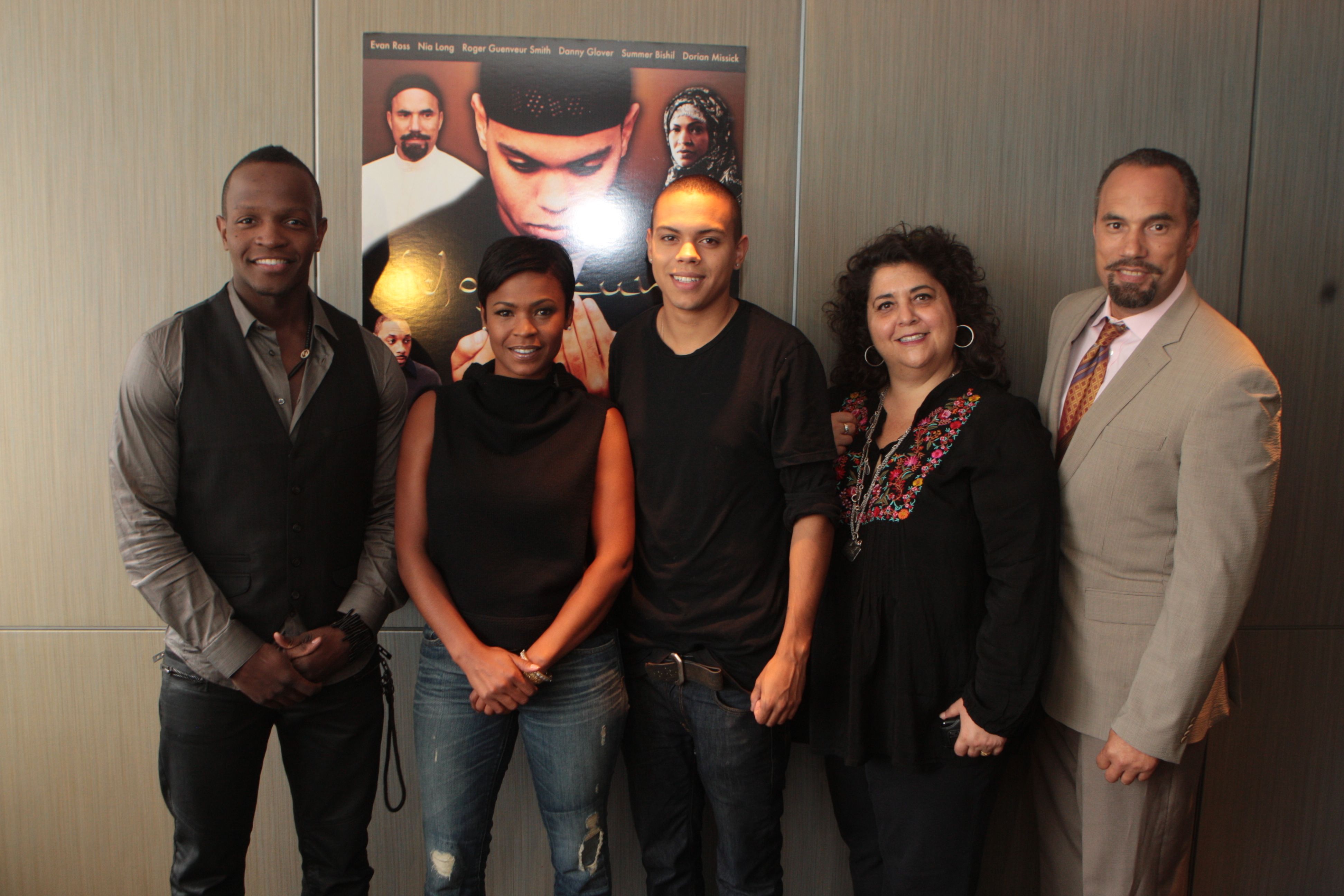 Qasim Basir, Nia Long, Evan Ross, Dana Offenbach & Roger Guenveur Smith at MOOZ-lum Press Screening.