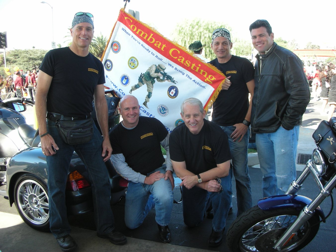 Participant in 2008 Veterans Day Parade with fellow Combat Casting Members