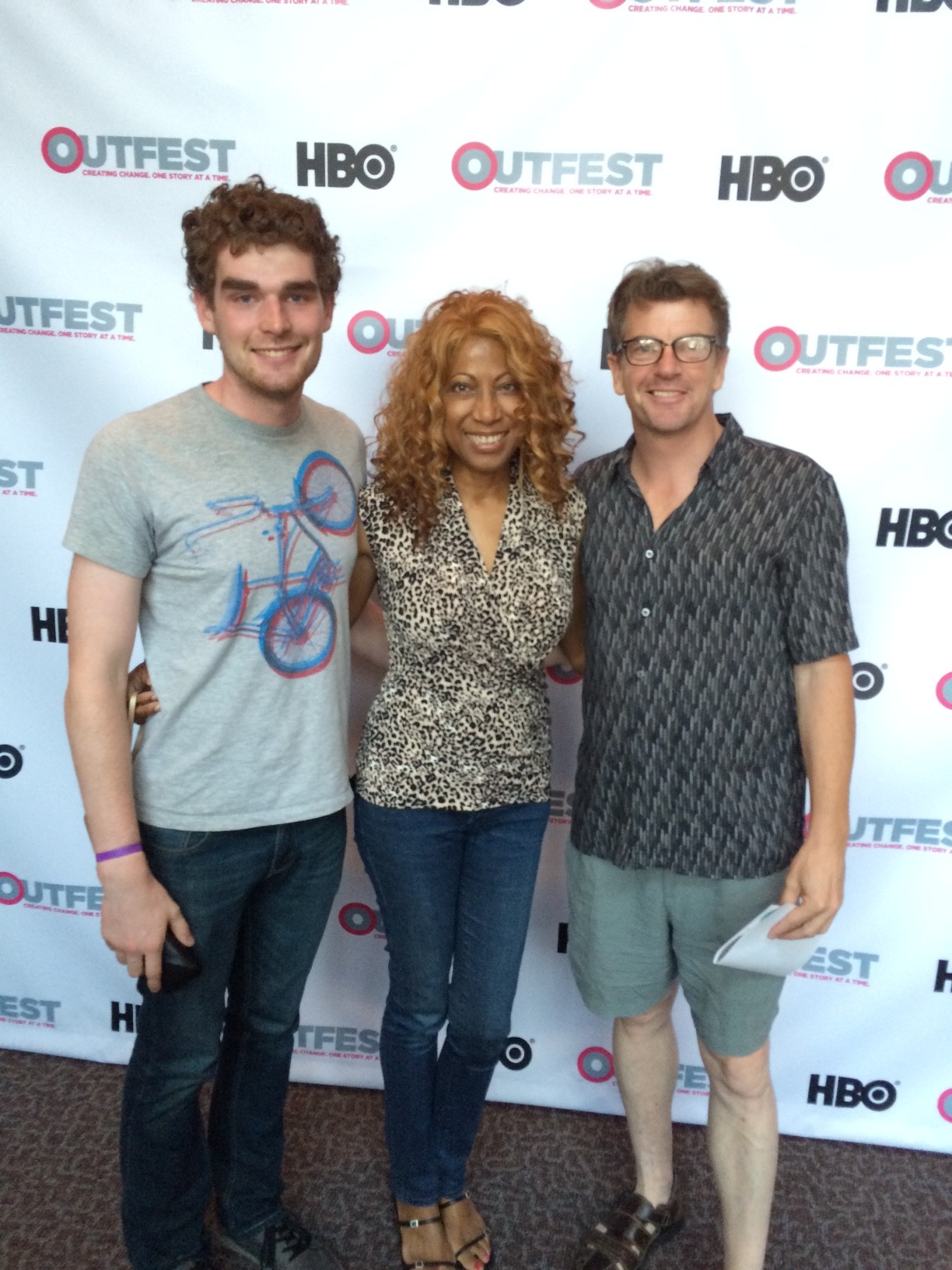 Devin Uhlman, Gwendolyn Oliver and Michael Uhlman at the Spare Parts Premiere at the Outfest Film Festival.