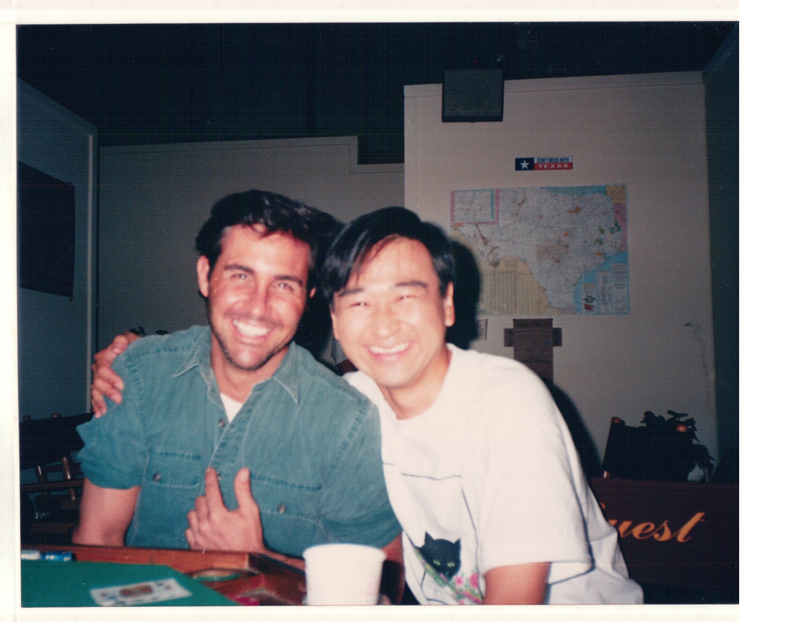 Randall Oliver and Gette Wantanabe While on the set of DOWN HOME shooting episode 