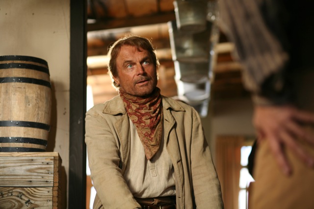 Working with Terrence Hill on DOC WEST. Havin a sore butt after a bar fight