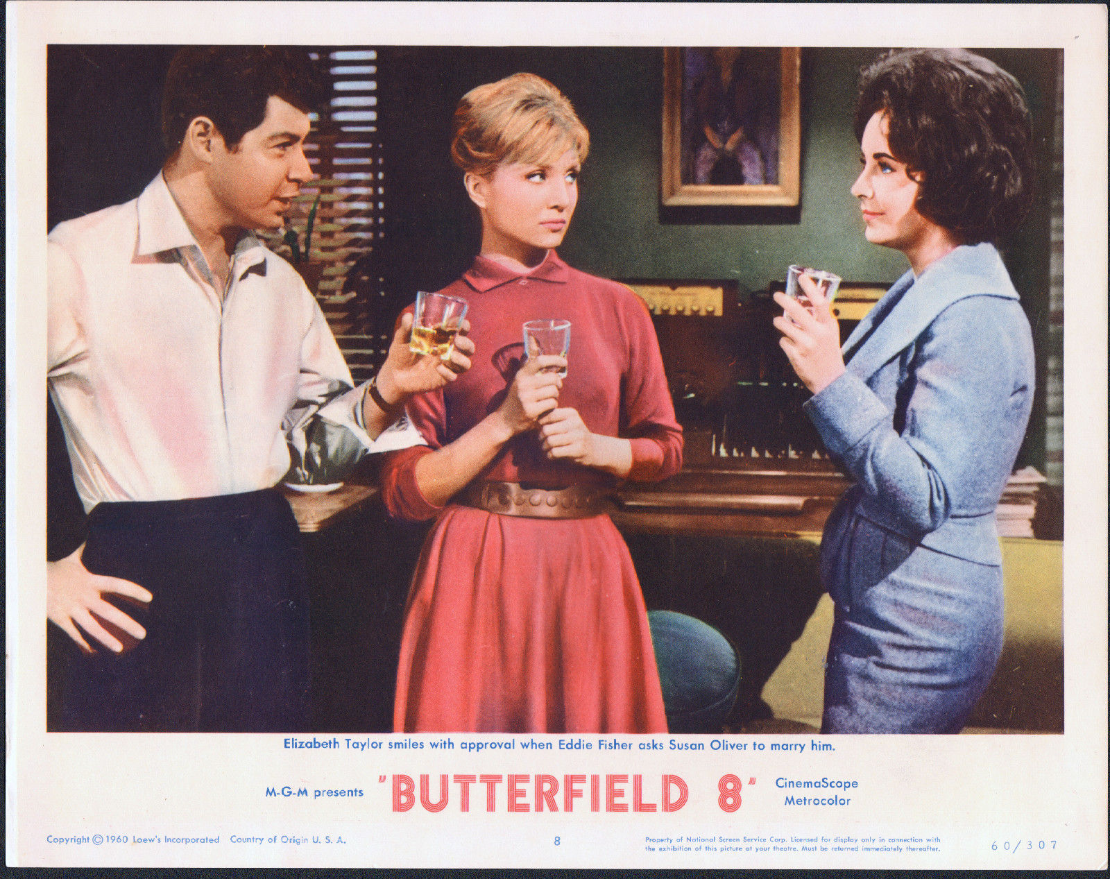 Susan Oliver with Eddie Fisher & Elizabeth Taylor (Butterfield 8 - 1960)