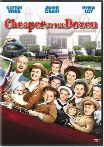 Myrna Loy, Jeanne Crain, Betty Barker, Barbara Bates, Patti Brady, Teddy Driver, Jimmy Hunt, Betty Lynn, Roddy McCaskill, Carol Nugent, Norman Ollestad and Clifton Webb in Cheaper by the Dozen (1950)