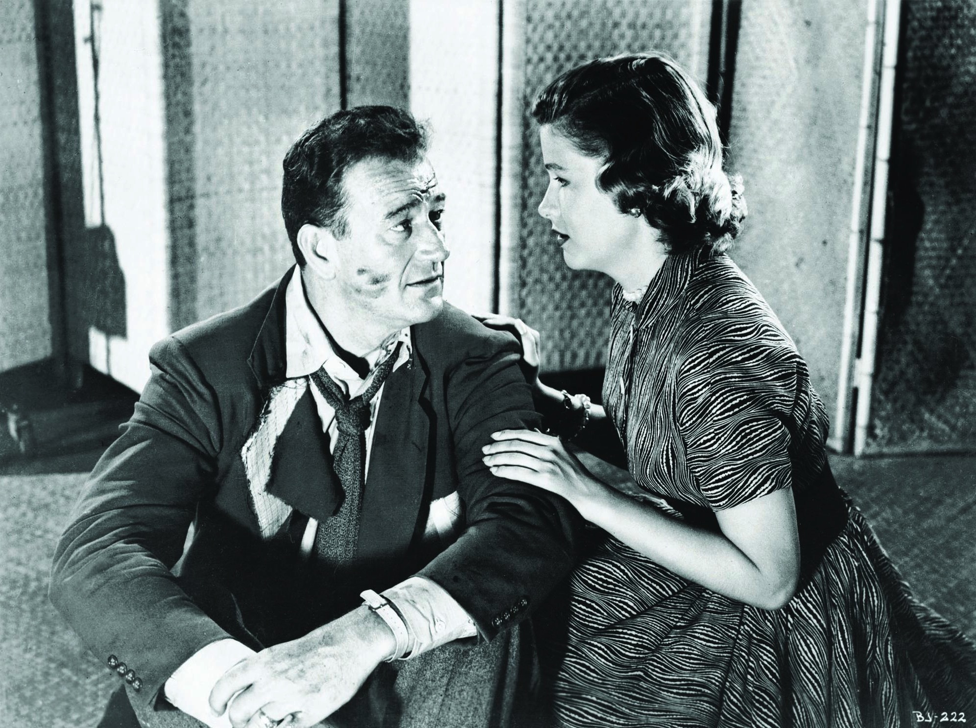 Still of John Wayne and Nancy Olson in Big Jim McLain (1952)