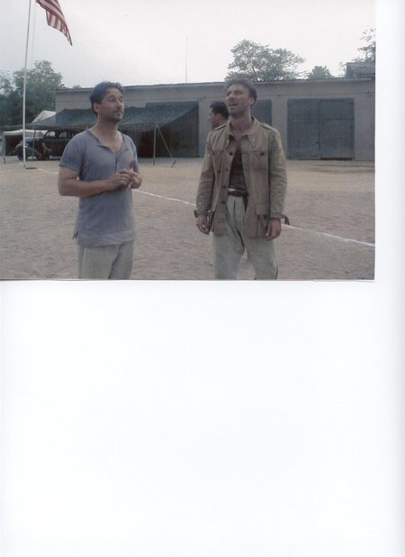 Mario Opinato with director Giorgio Serafini in 'Texas 46' (aka 'The Good War' in USA) - 2002