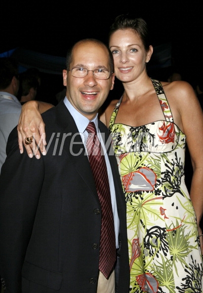 Mark Ordesky and his wife Rachel OConnell at Cannes Film Festival - New Line 40th Anniversary 'Golden Compass' Party in Cannes, France (2007)