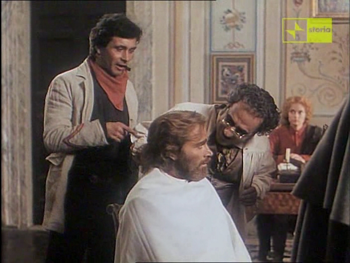 Antonio Orfanò con Franco Nero / in Una scena del film 