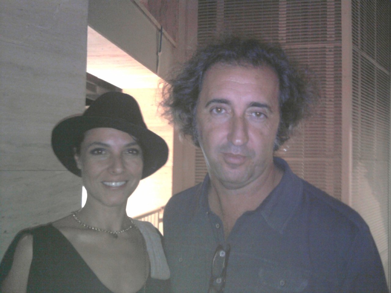 LORENZA CAROLEO con PAOLO SORRENTINO/sul set del film 